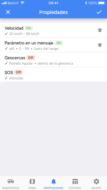 Funcionalidad de Wialon app