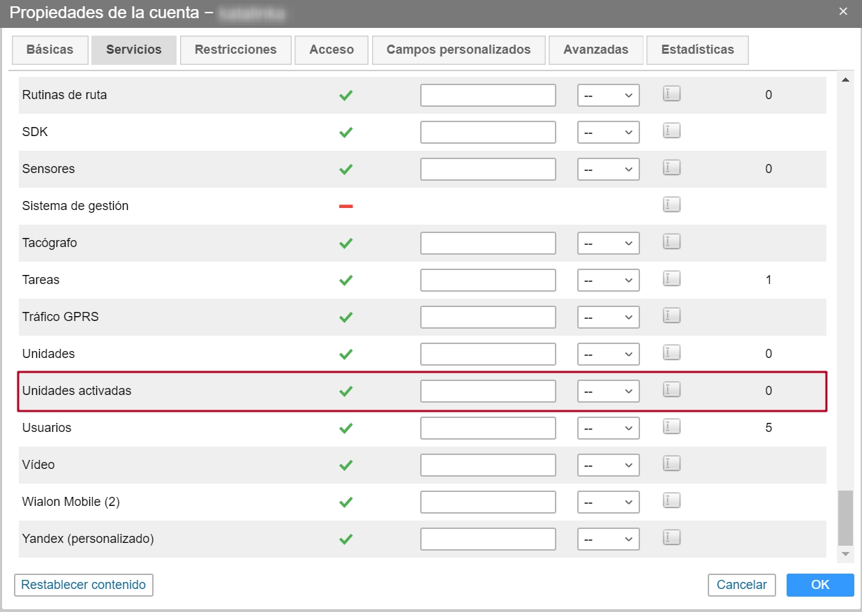 Nuevo servicio en CMS: “Unidades activadas”