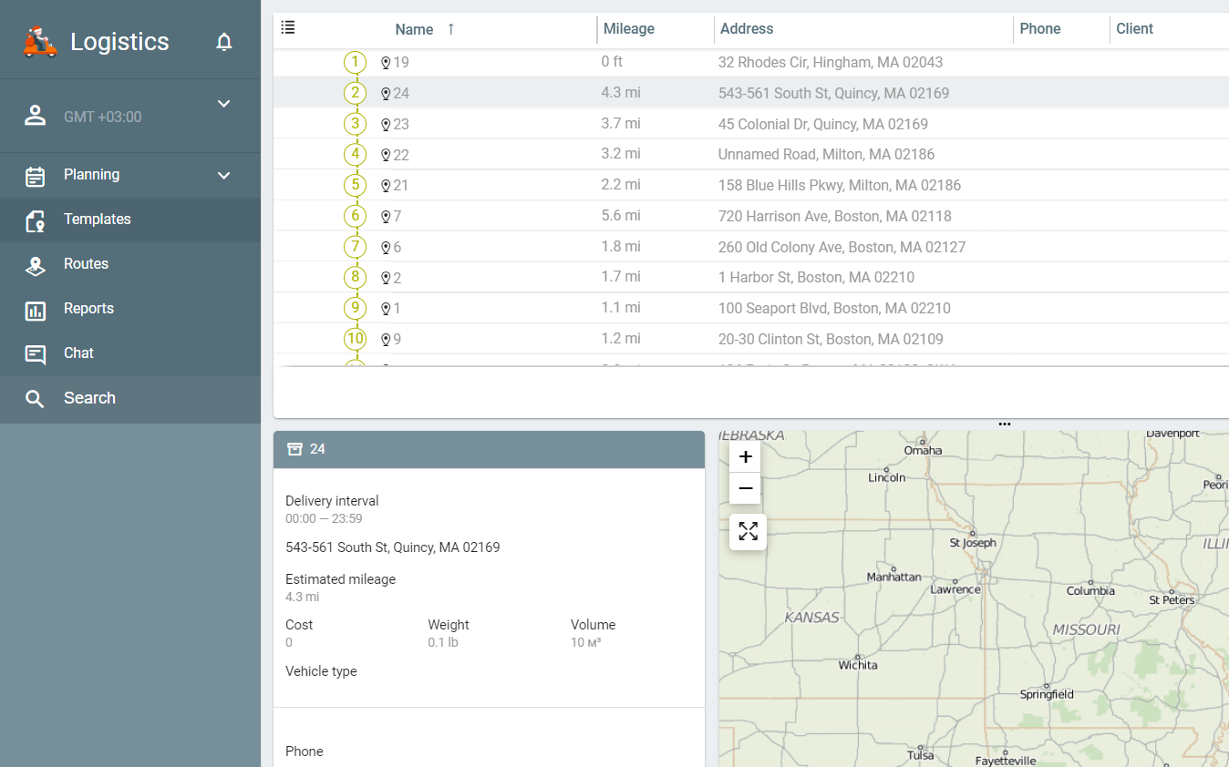 Delivery route planning