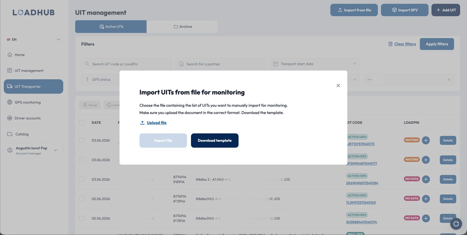 loadhub-e-transport-platform screenshot