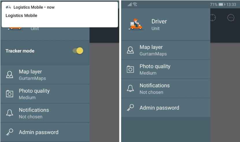 L'application mobile Logistics