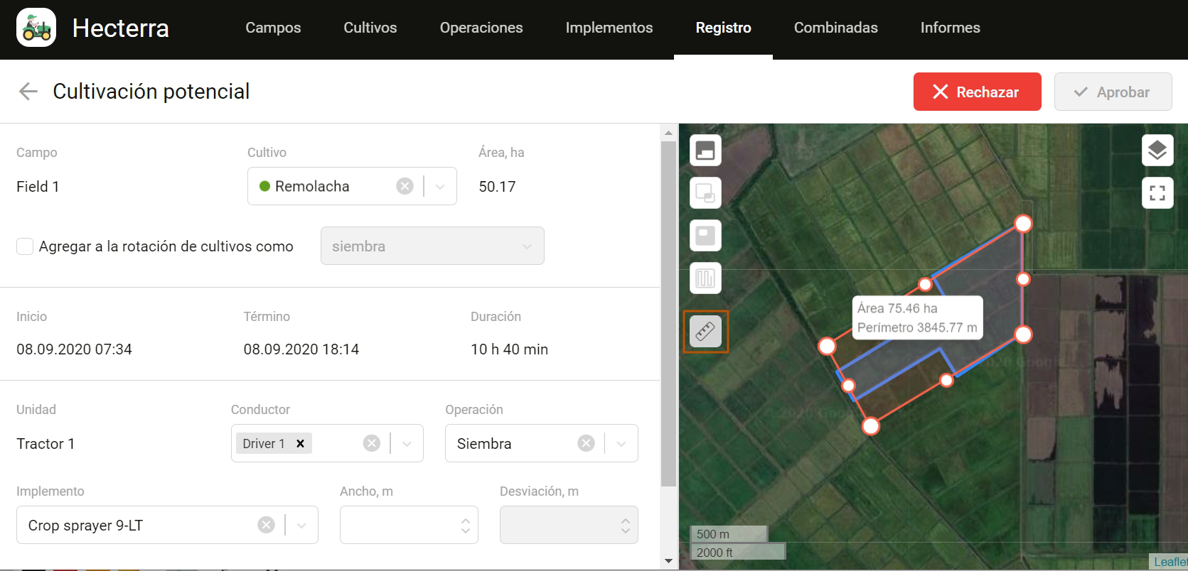 hecterra cultivacion