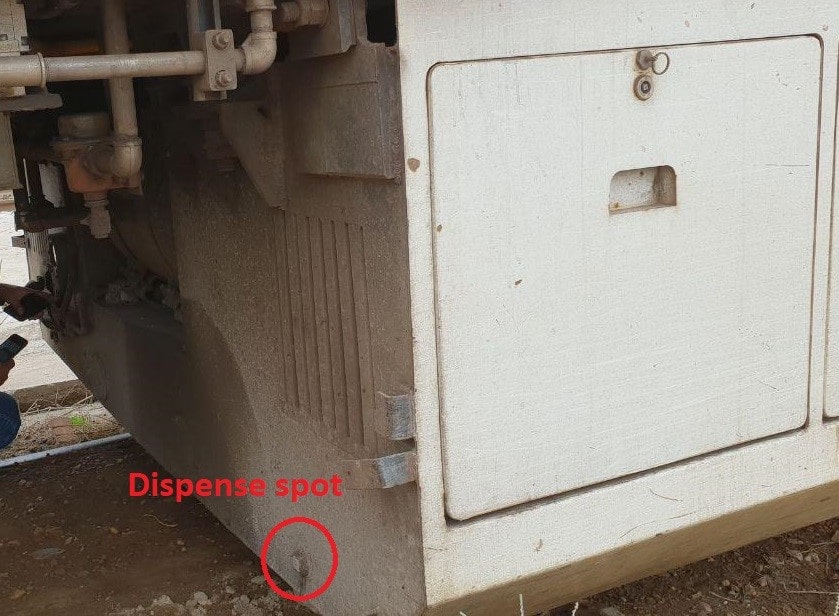 Le réservoir de carburant du train