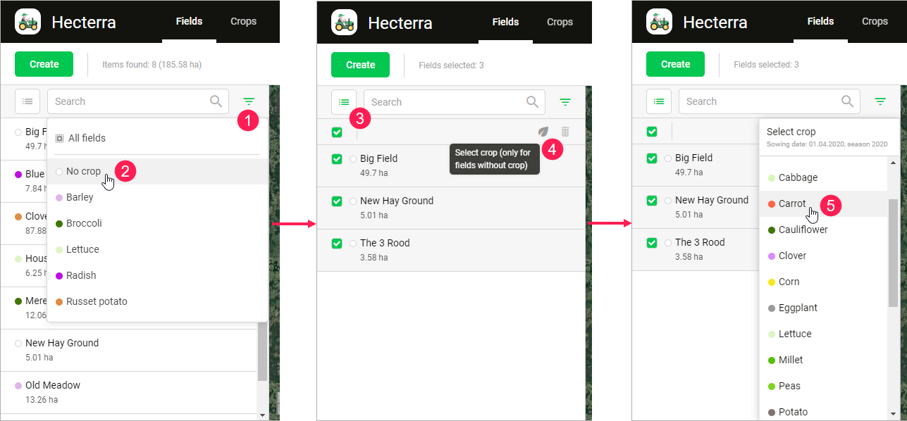 Mass operations combined with search and filters