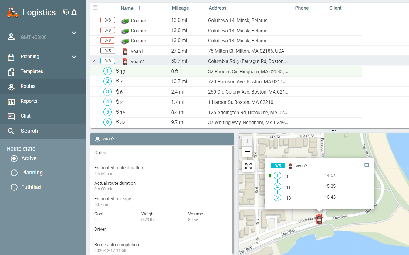 Delivery process monitoring