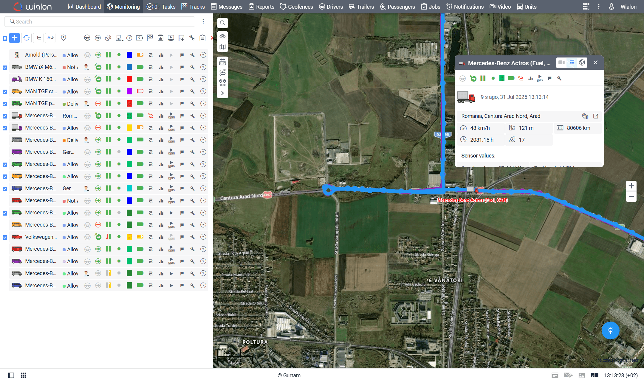 Real-time fleet tracking