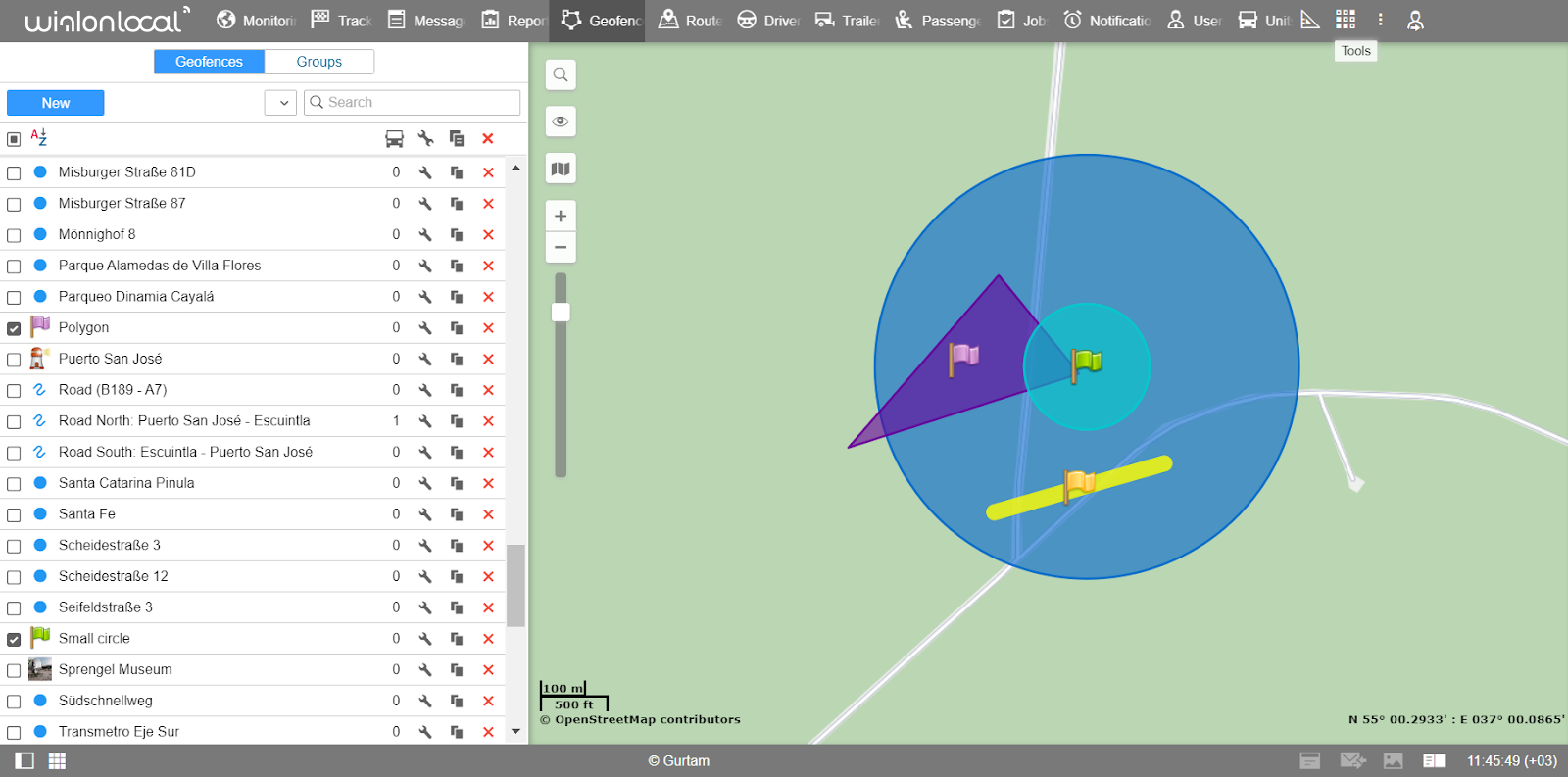 Tri des géozones lors du rendu