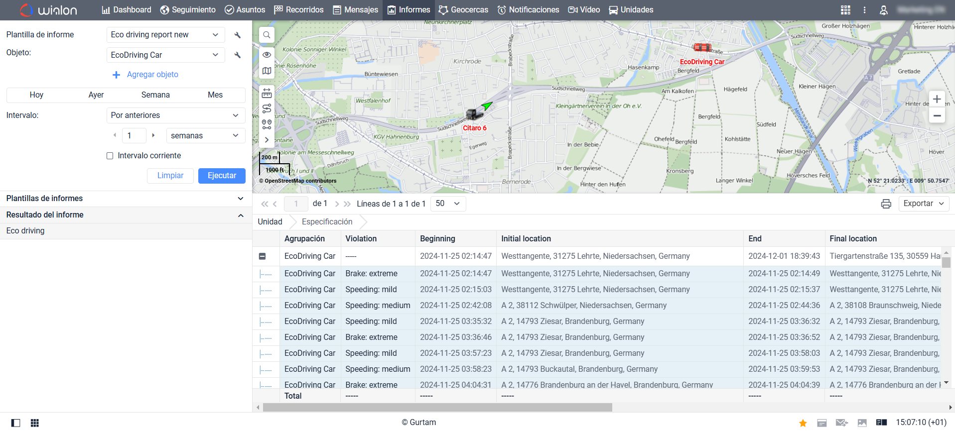 es eco driving report