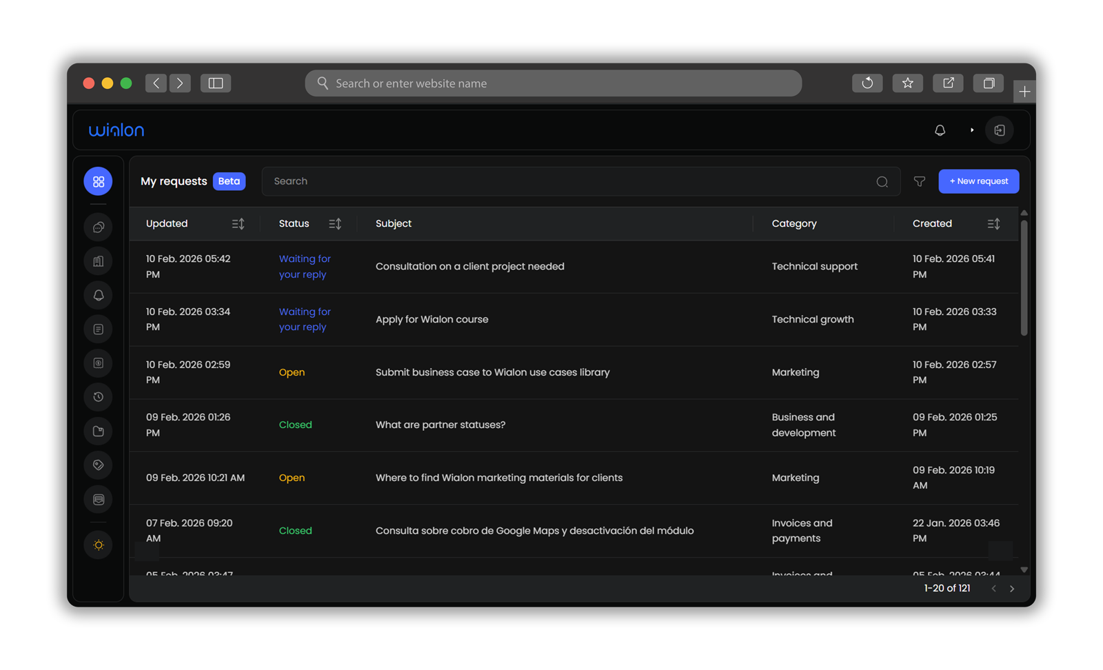 My Requests 1 (shadow)