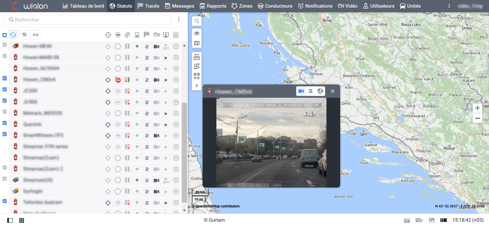 fr watching live streams on the monitoring tab
