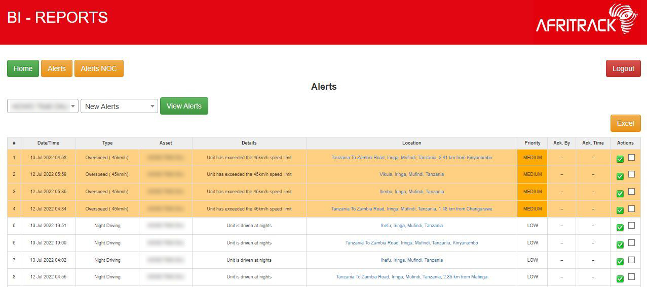Driver risk management system report 