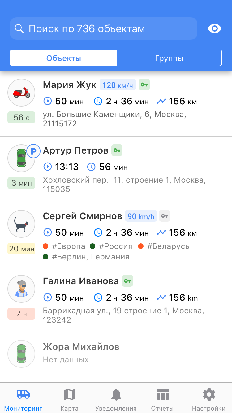 Функционал мобильного приложения Wialon 2.0