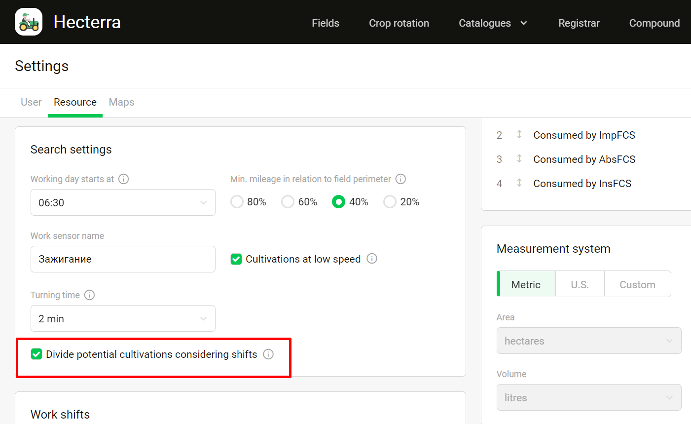 Recherche de cultures potentielles en fonction des équipes de travail