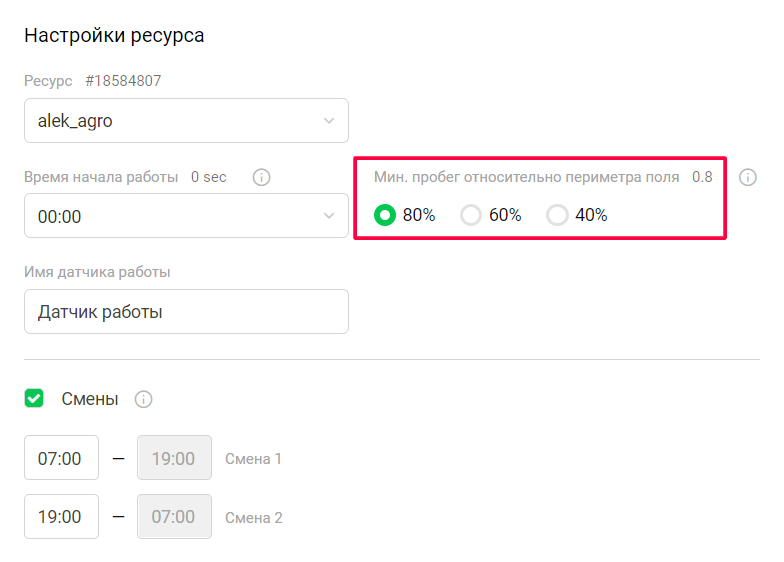 Настраиваемый коэффициент периметра