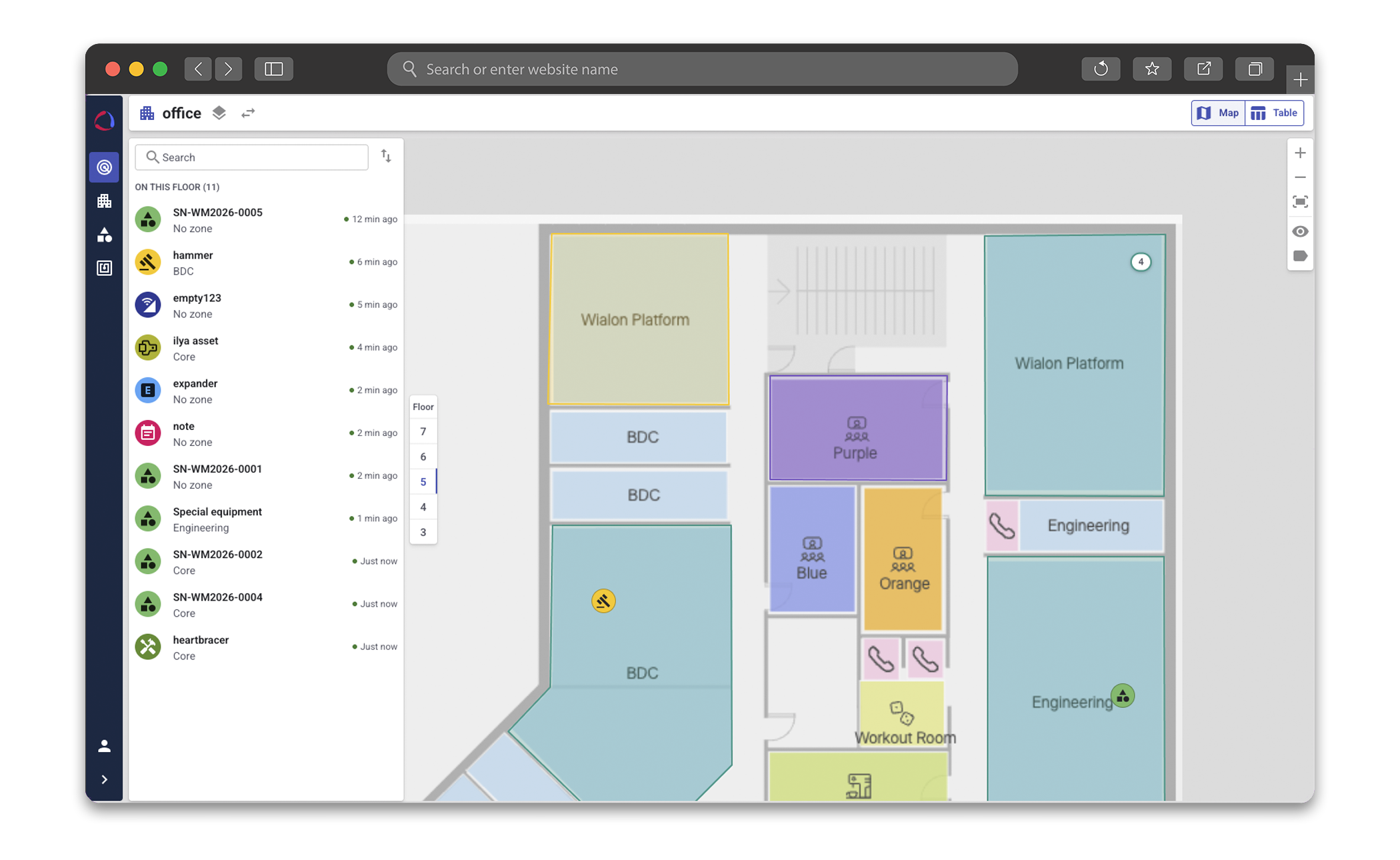 Indoor asset tracking in Wialon Platform