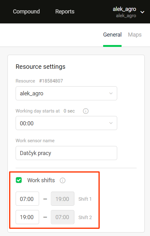 Shifts management in resource settings in Hecterra