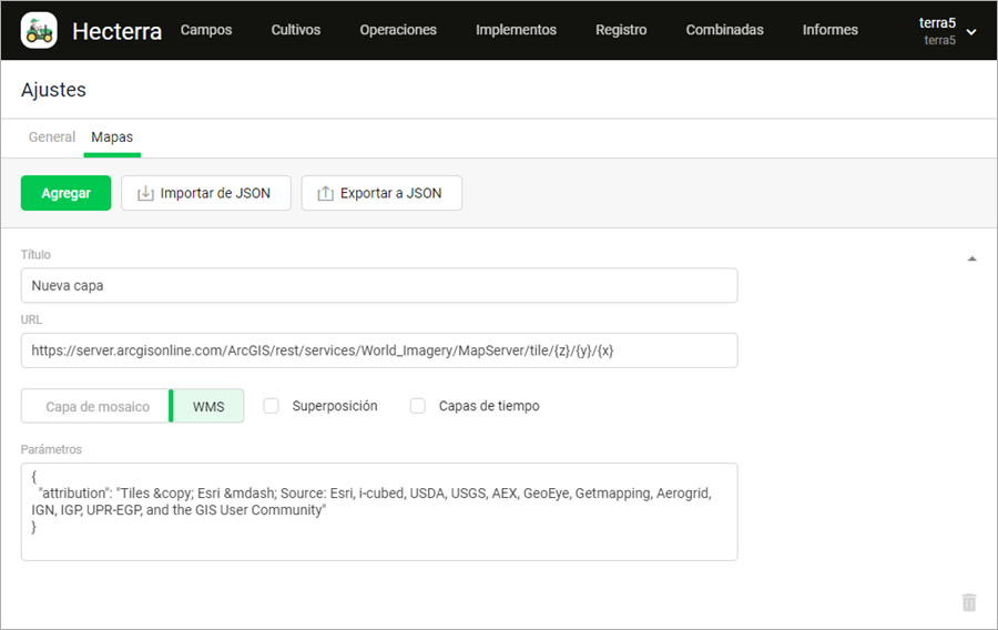 Capas de tiempo para mapas WMS