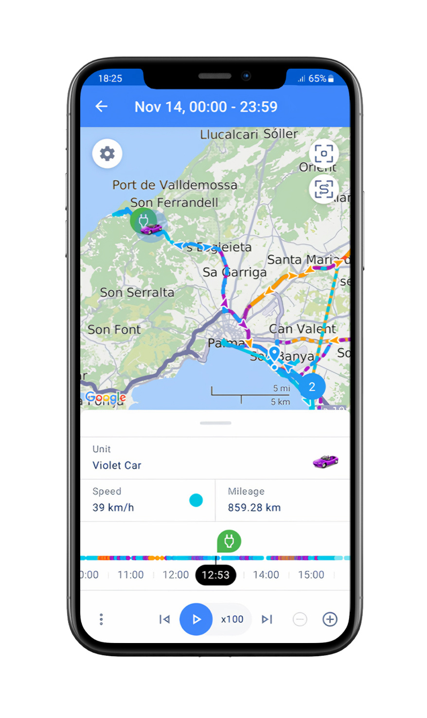 wialon mobile ev track