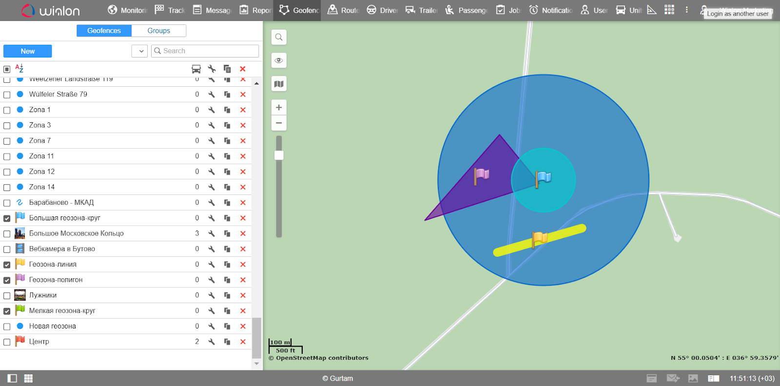 Сортировка геозон при отрисовке