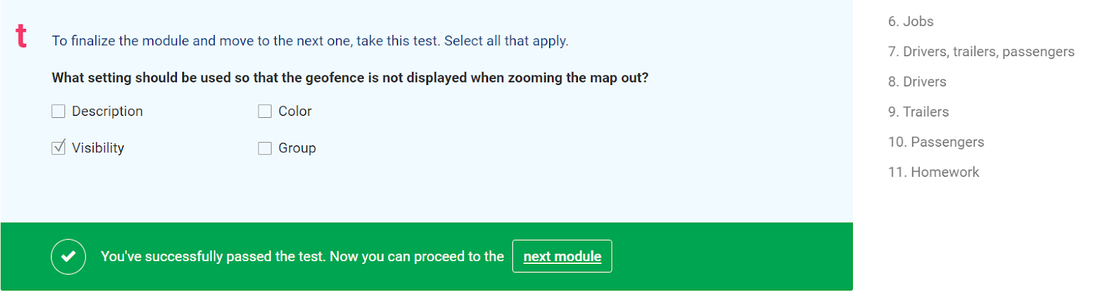 Test questions