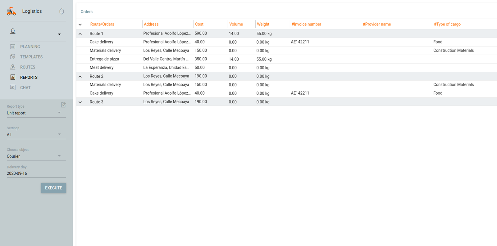 Required custom fields in Logistics