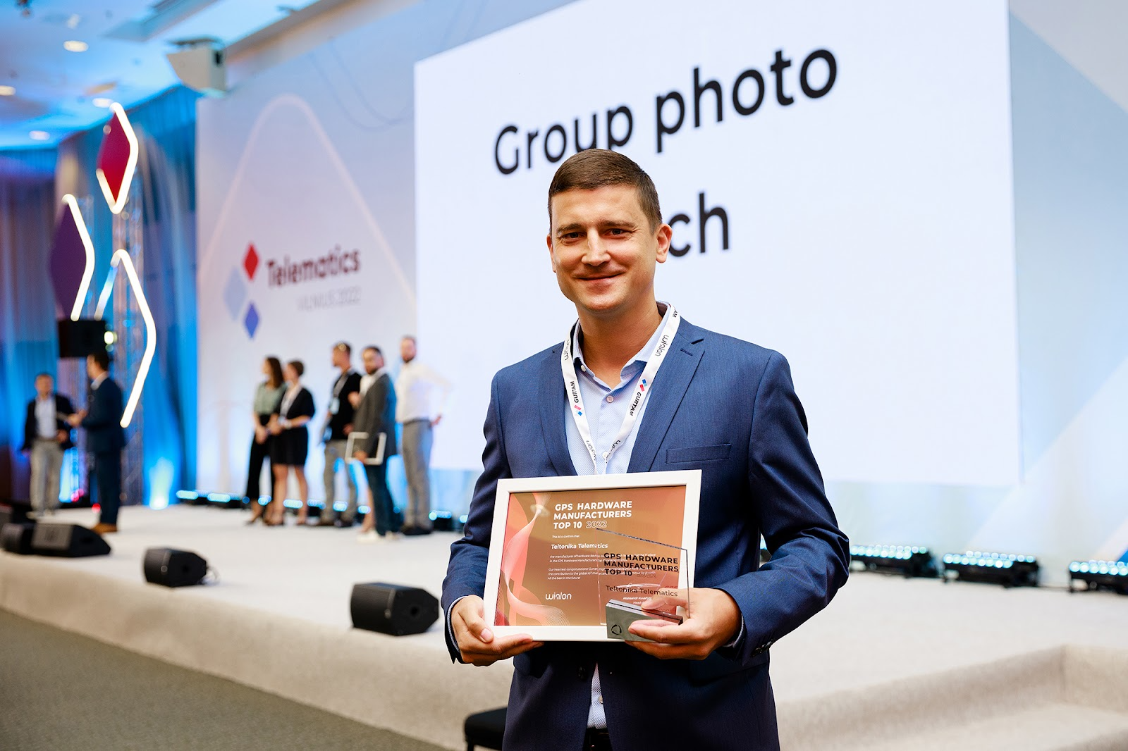 Antanas Šegžda after receiving the GPS Hardware Manufacturers Top 10 award