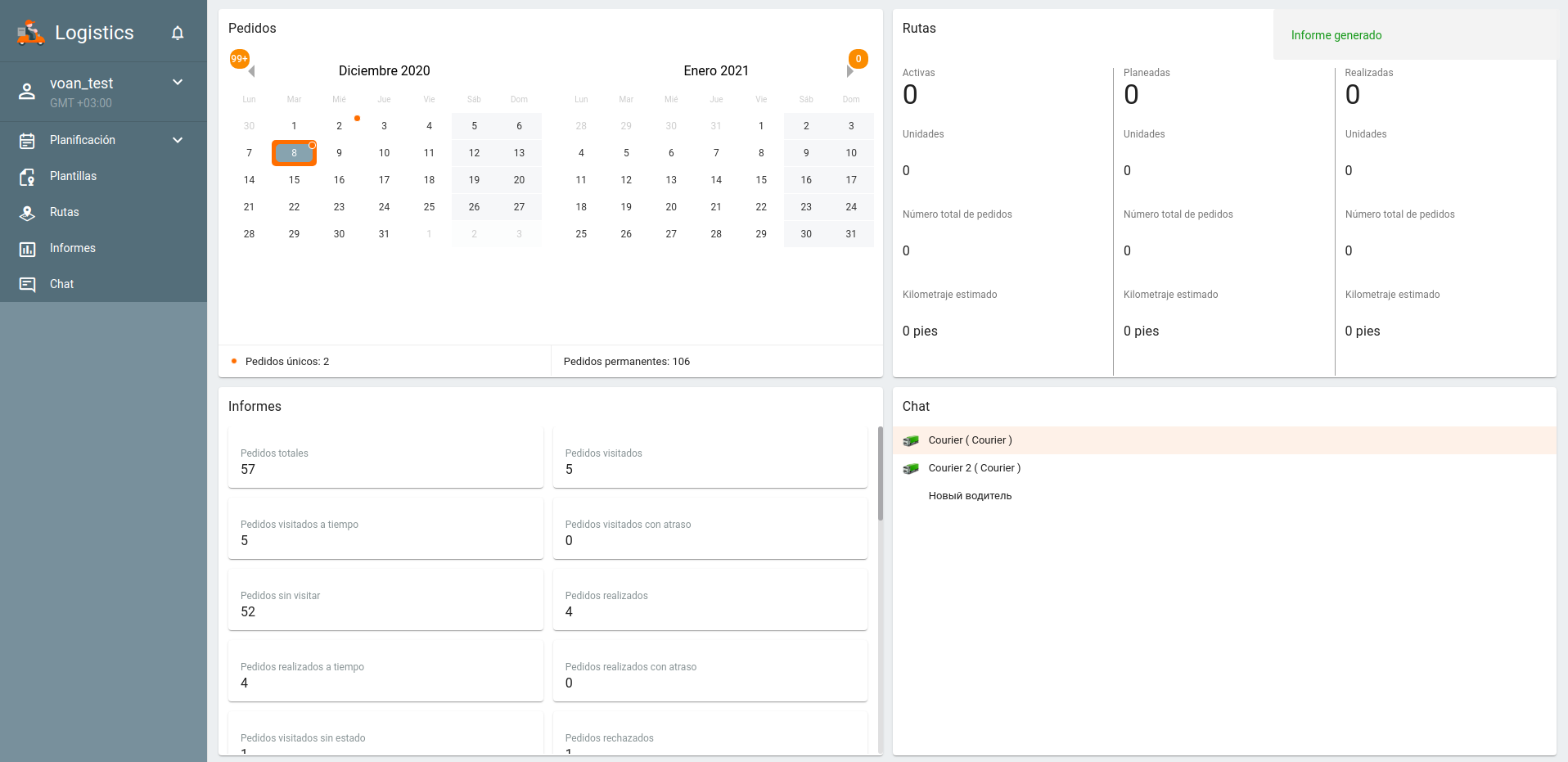 Rediseño de la interfaz: calendario