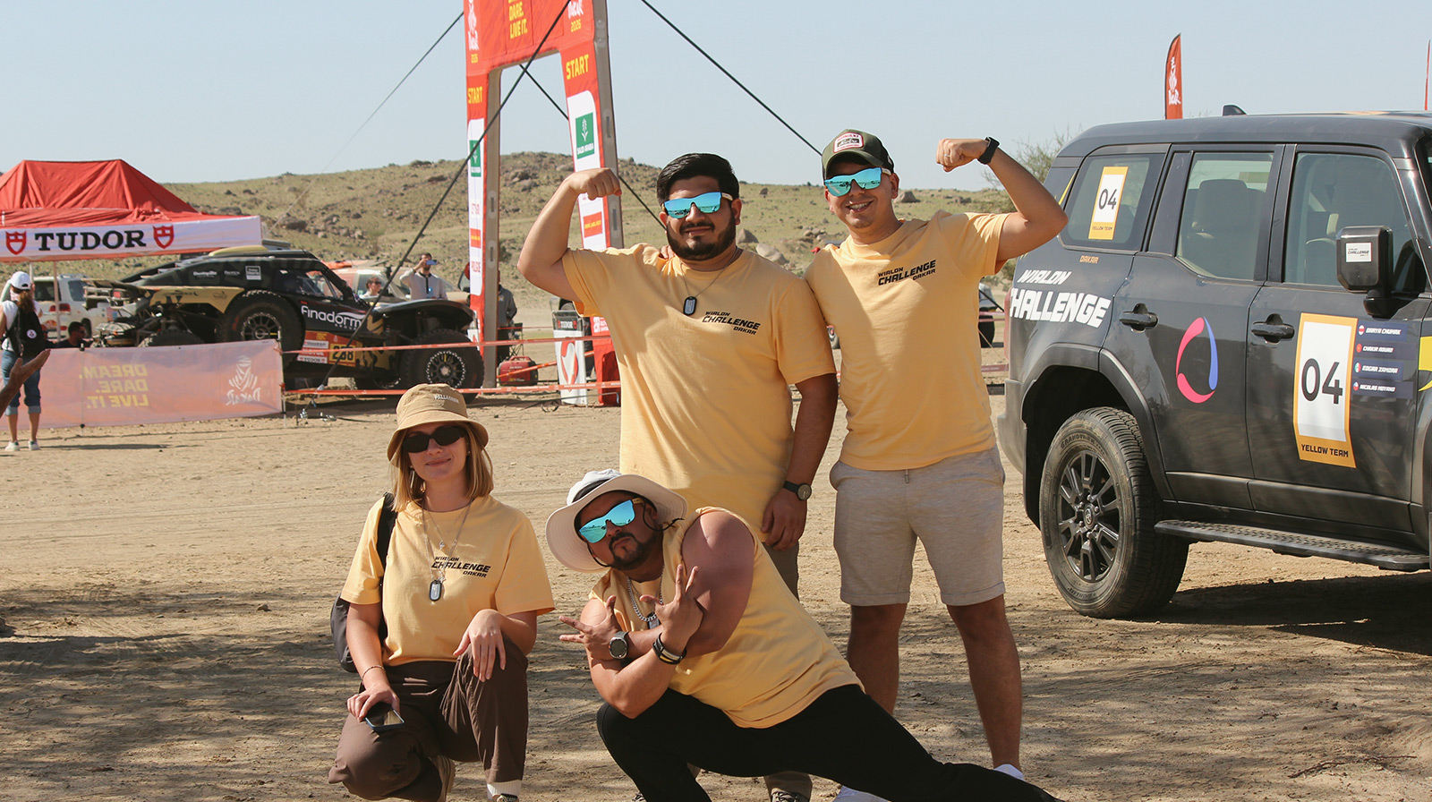 Team Yellow reaches the Prologue start location first