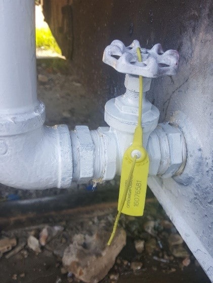 Le réservoir de carburant du train