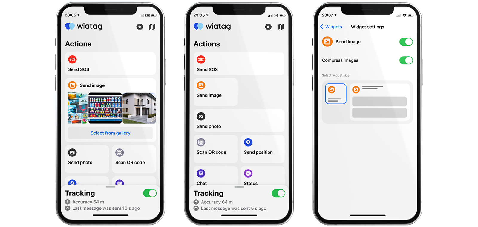 Widgets dans la version actualisée de WiaTag