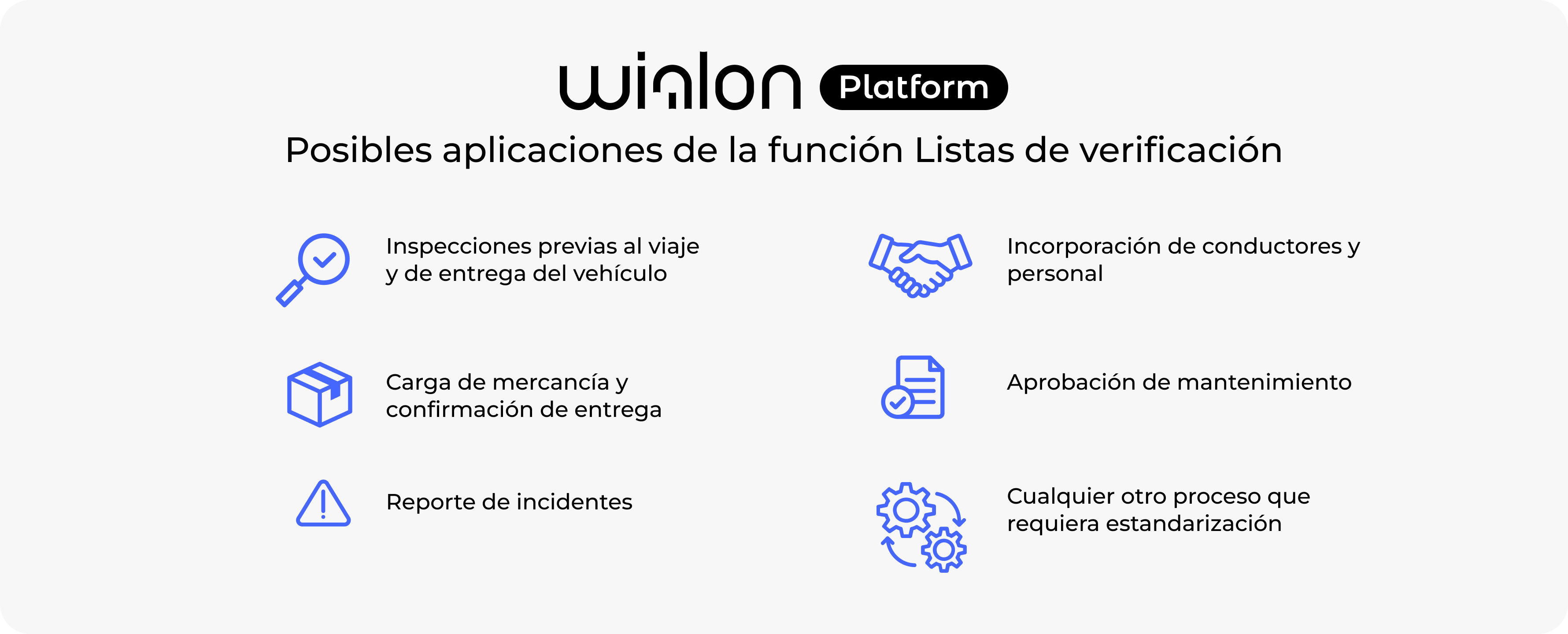 Checklists in wialon Platform 2 ES