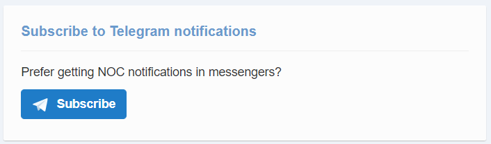 Telegram subscription