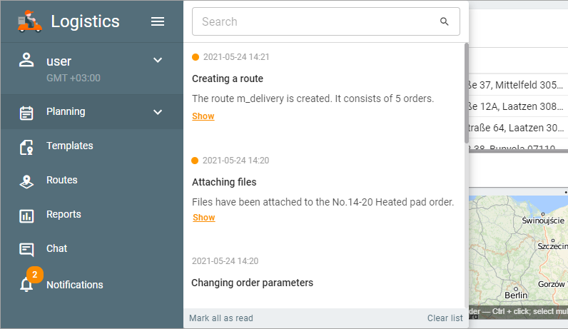 New design of the notification window