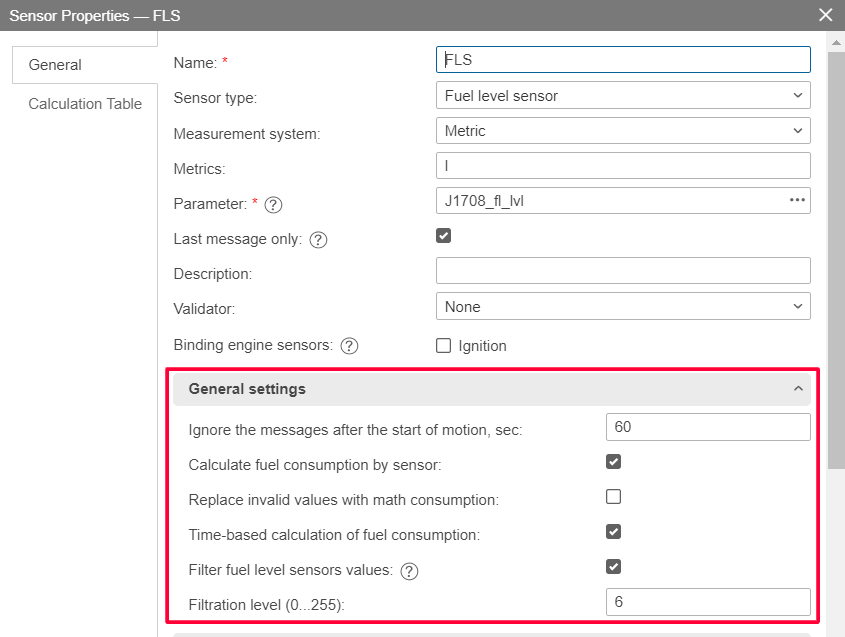 Déplacement des paramètres de consommation de carburant vers les capteurs de carburant