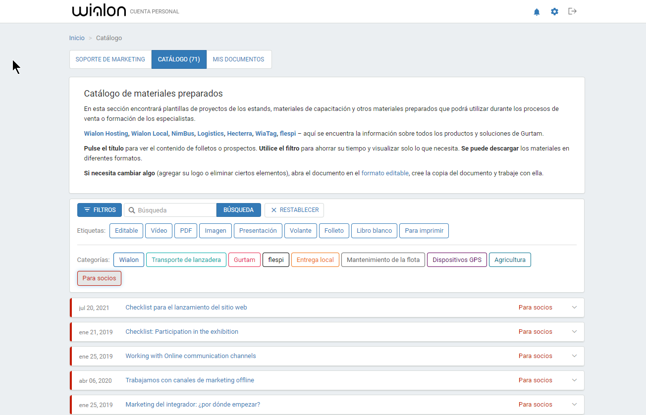 my.wialon.com — soporte de marketing