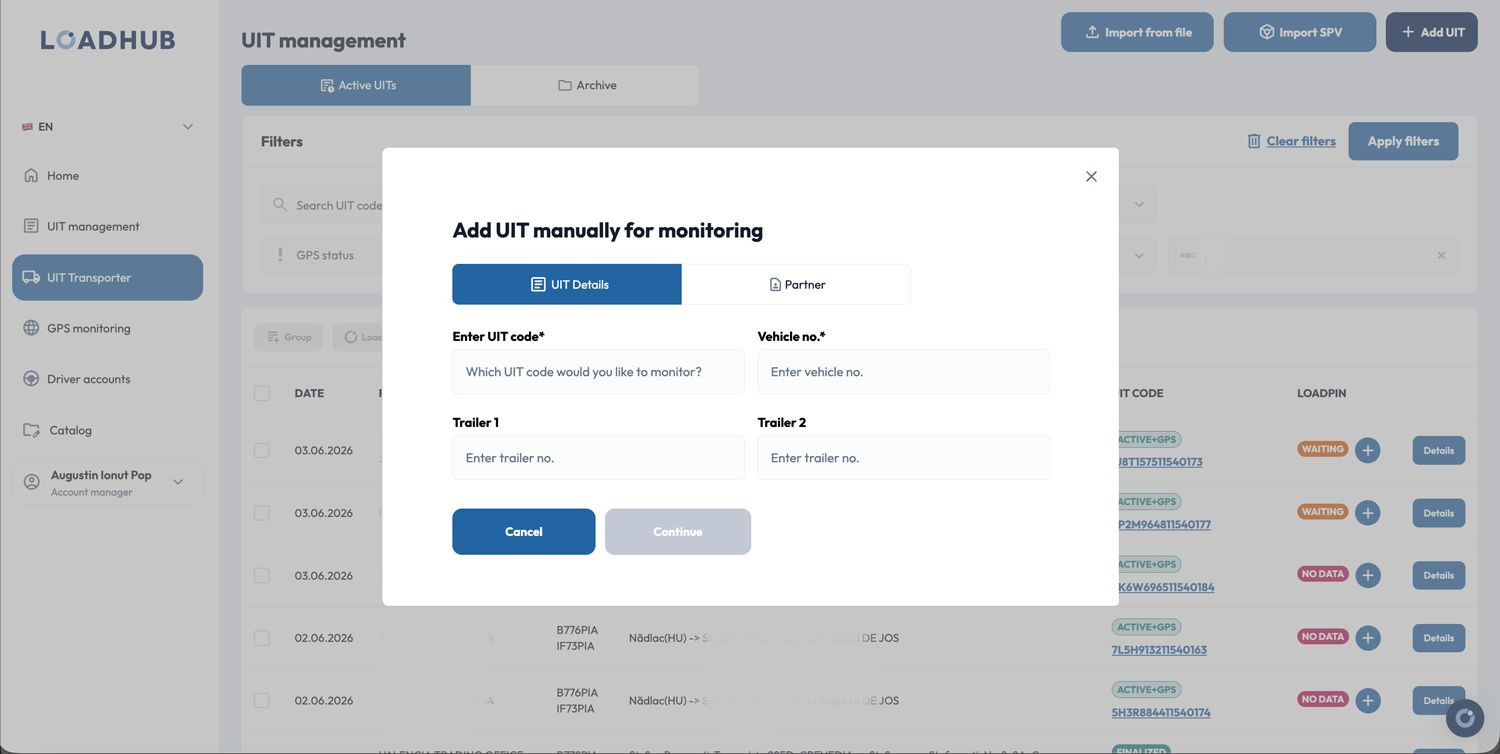 loadhub-e-transport-platform screenshot