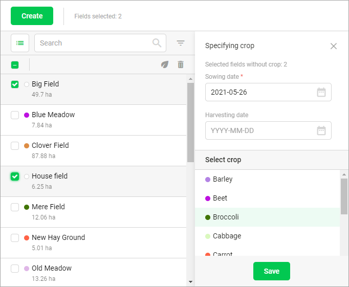 Specifying a crop quickly 
