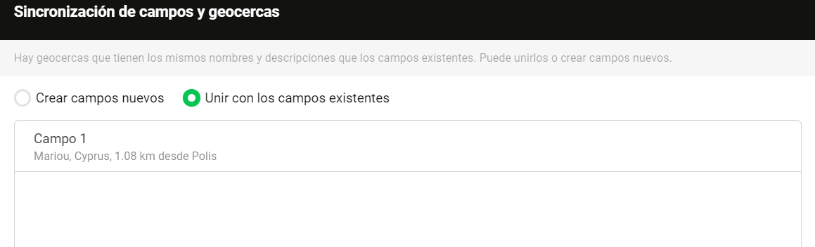 Unir con los campos existentes