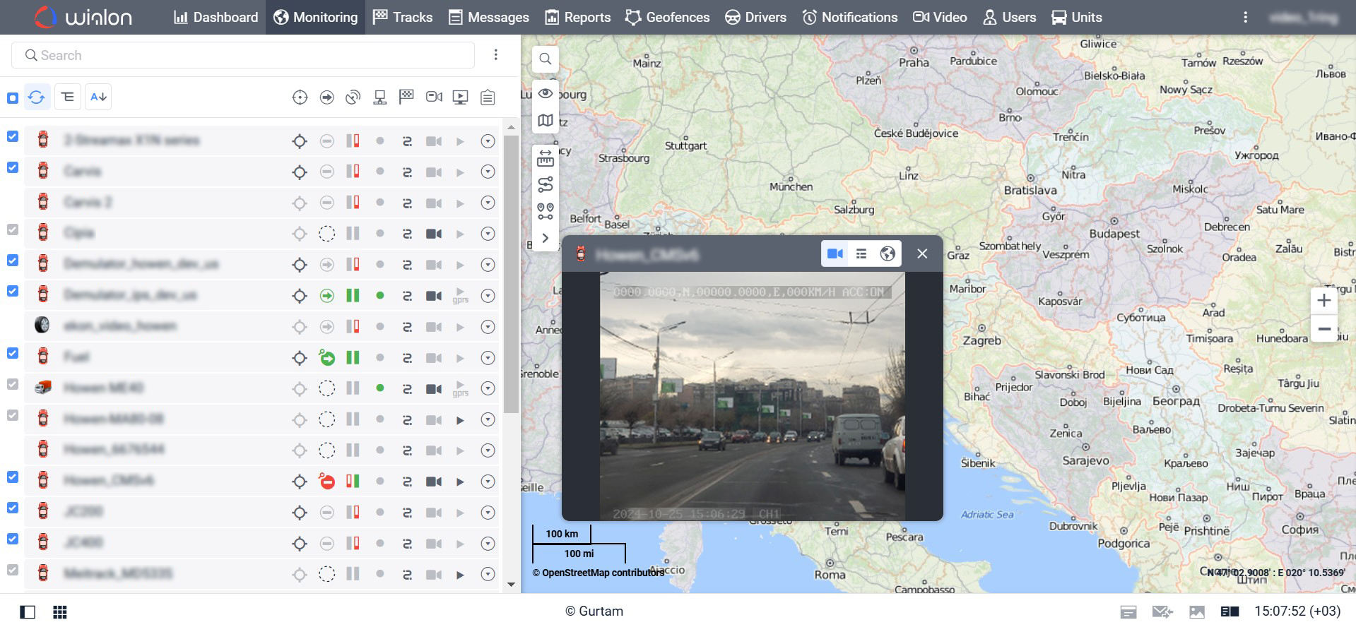 en watching live streams on the monitoring tab