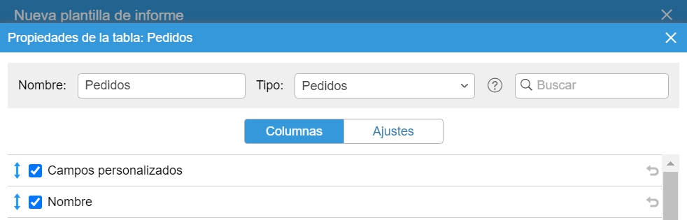 Filtro de campos personalizados