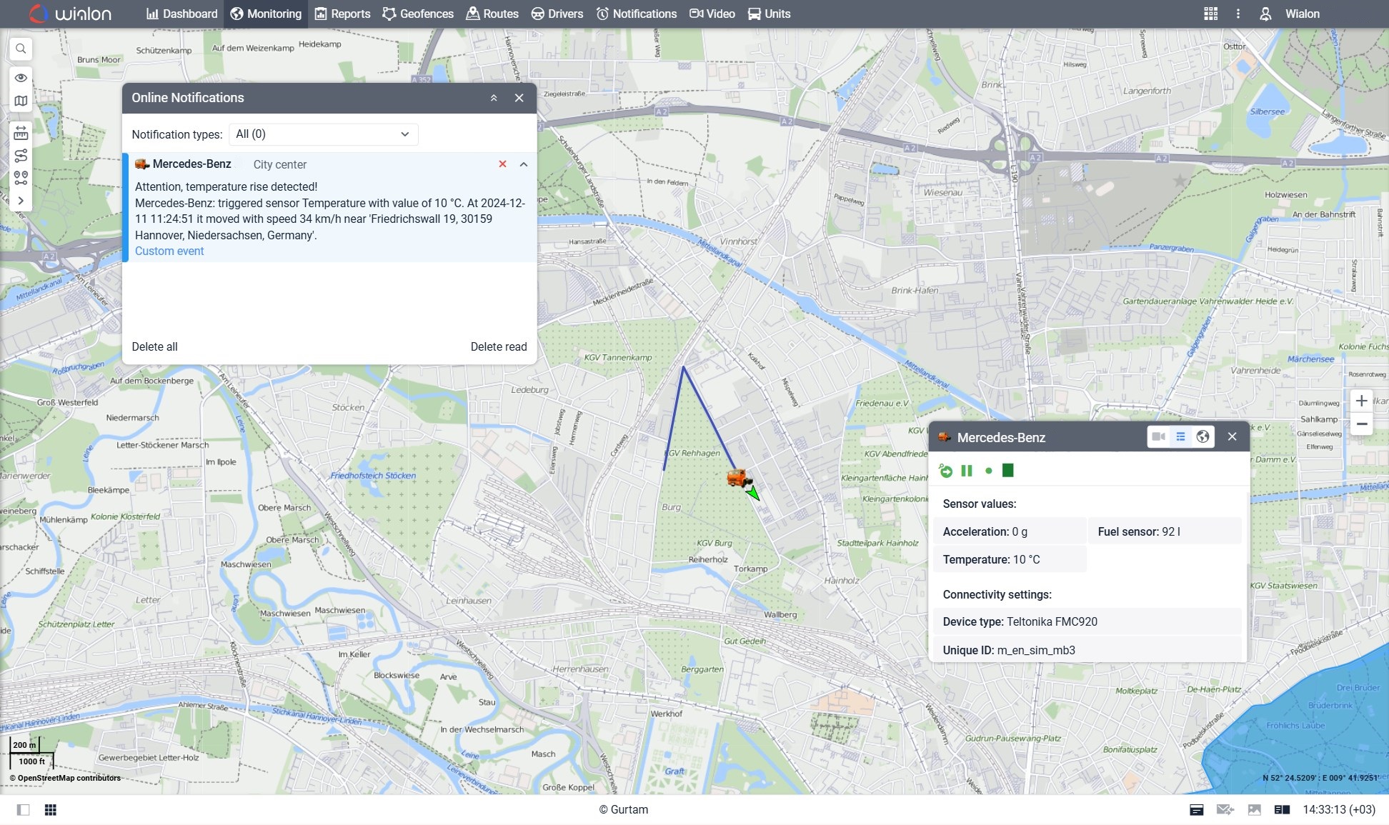 Sensor data reading