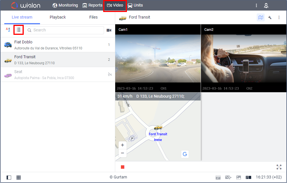 Switching to the group monitoring mode
