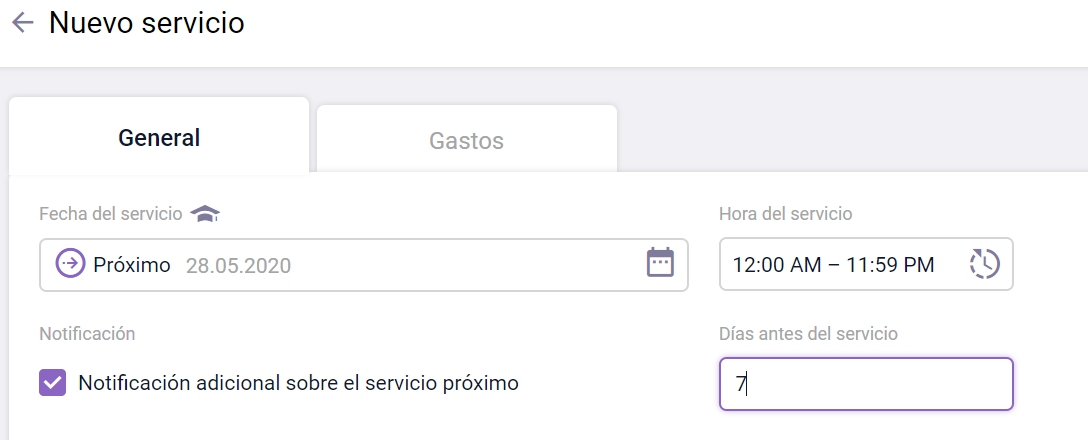 Notificación adicional en Fleetrun