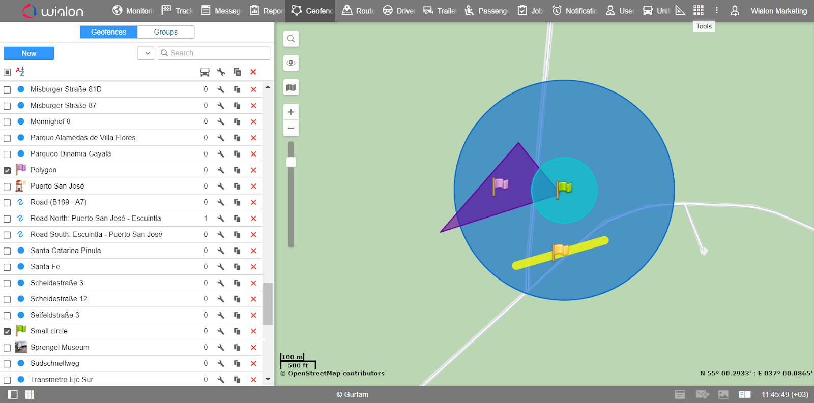 Tri des géozones lors du rendu