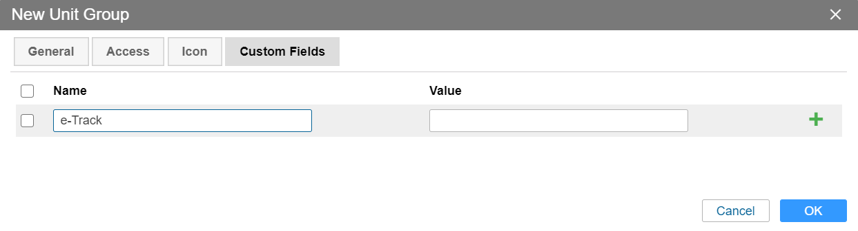 Création d'un groupe d'unités