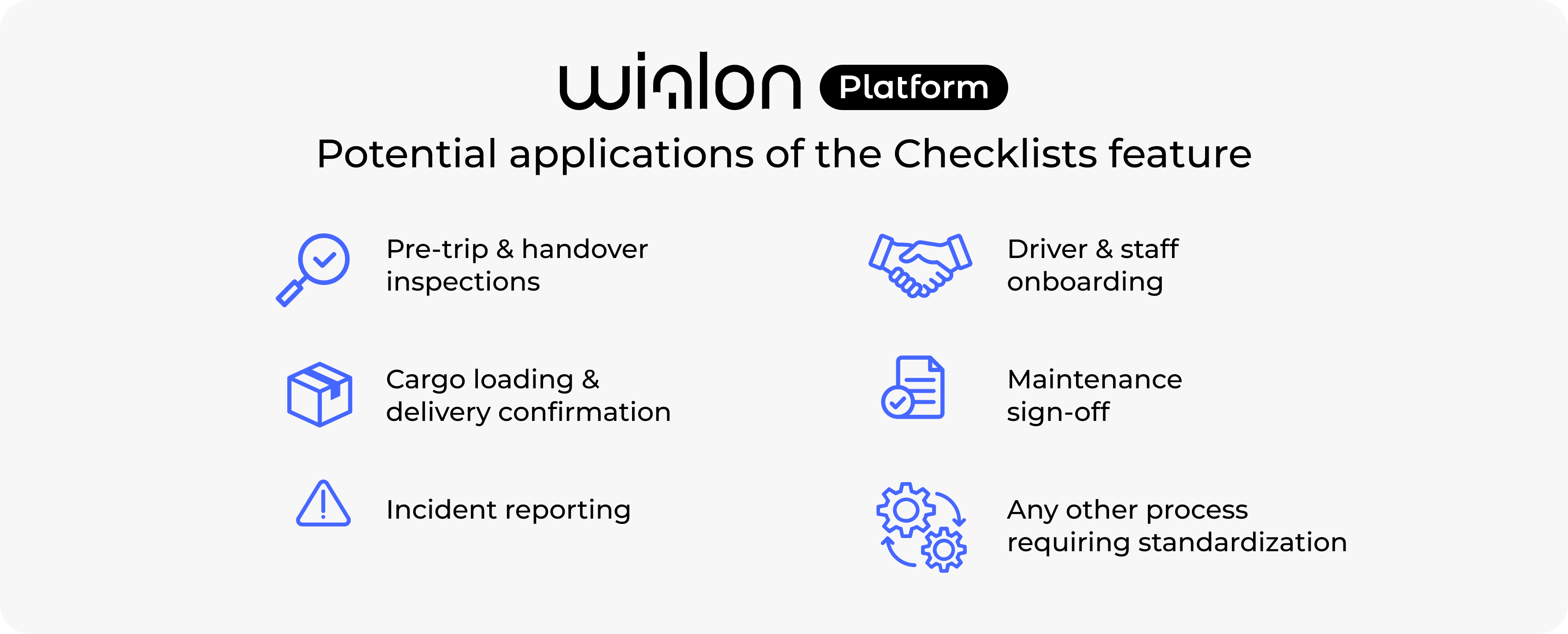 Checklists in Wialon Platform: potential applications