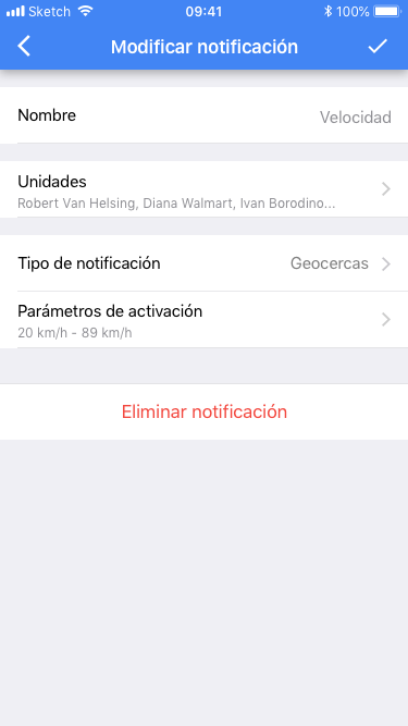 Funcionalidad de Wialon app