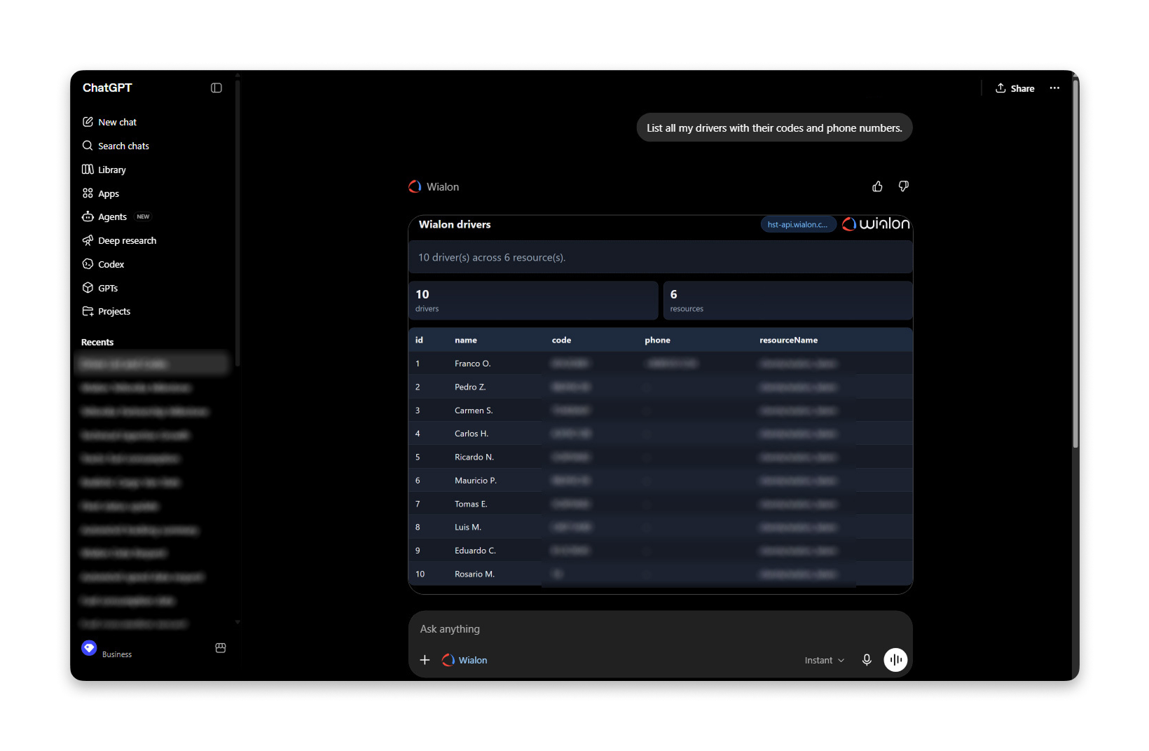 wialon-for-chatgpt screenshot