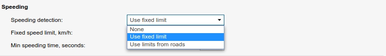 On a ajouté les notifications d'excès de vitesse sur la base des "Limites de vitesse sur les routes"