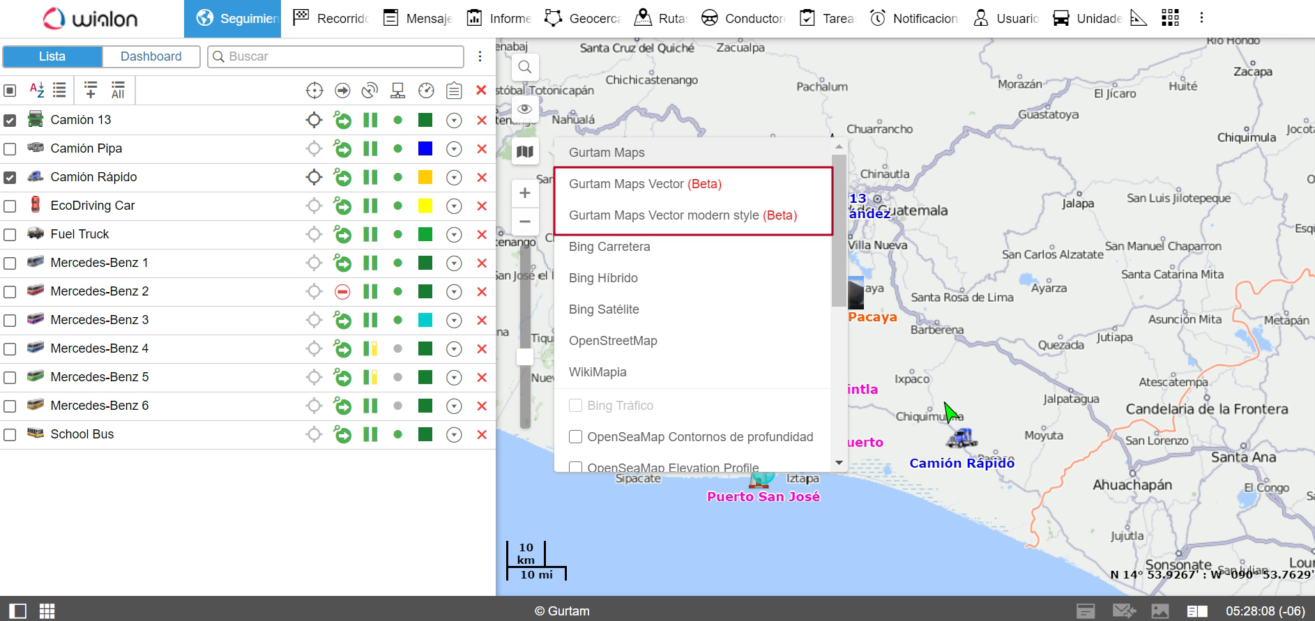 New Gurtam Maps layers